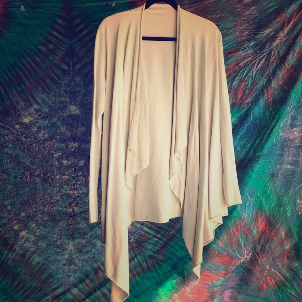 Goes with anything Long Open-Front Sweater